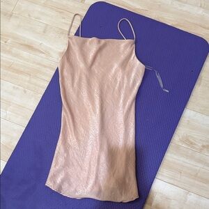 Light brown satin dress